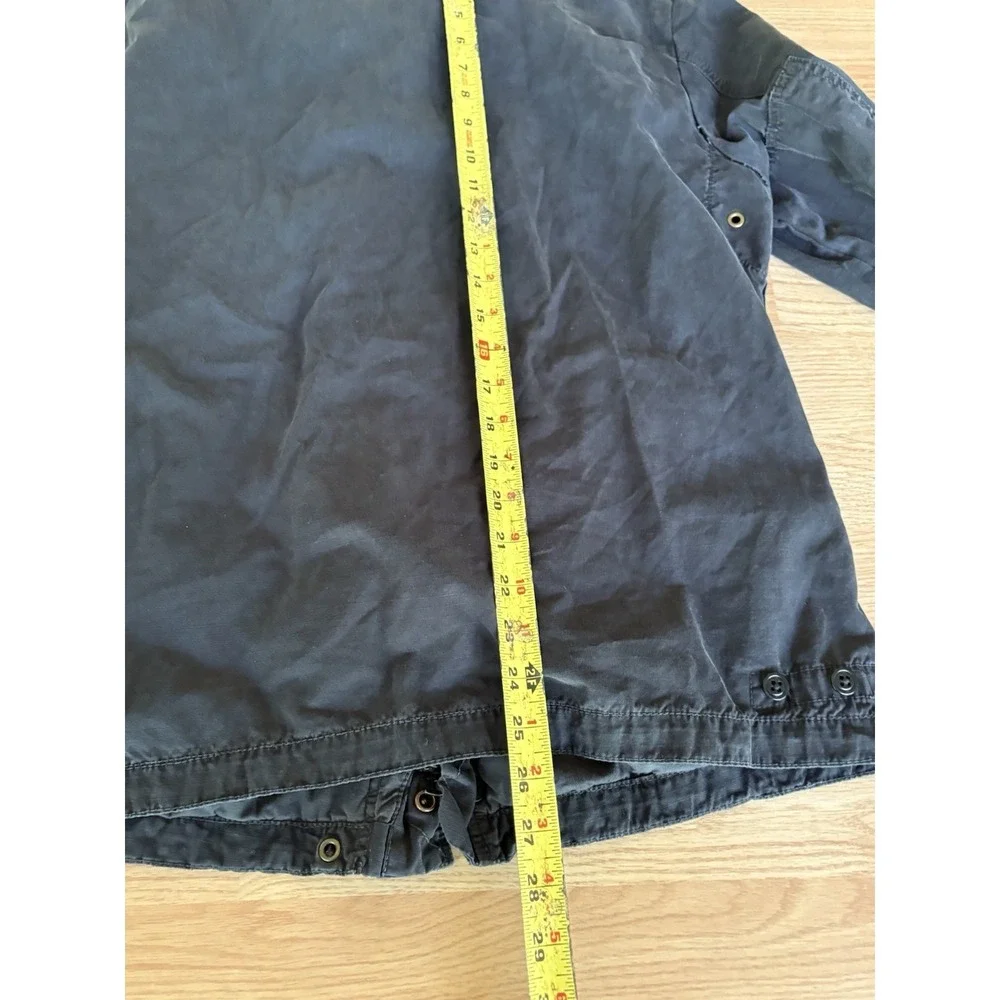 J Crew Mens Broken In Field Military Utility Coat Jacket Small Black Outdoors